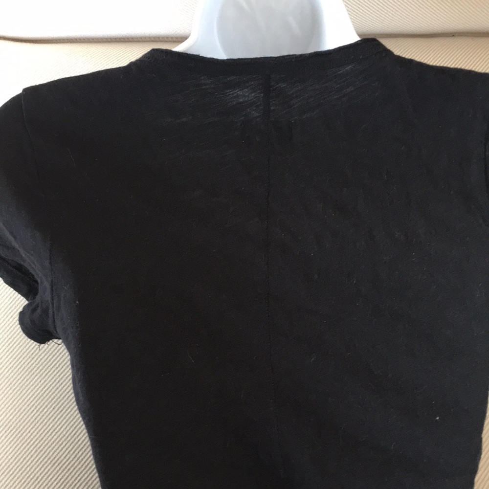 Maison Jules black v-neck t-shirt with pocket - Picture 6 of 7